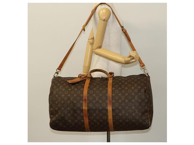 LOUIS VUITTON Monogram Keepall Bandouliere 60 Borsa Boston M41412 LV Auth 125967 Monogramma - vista 23