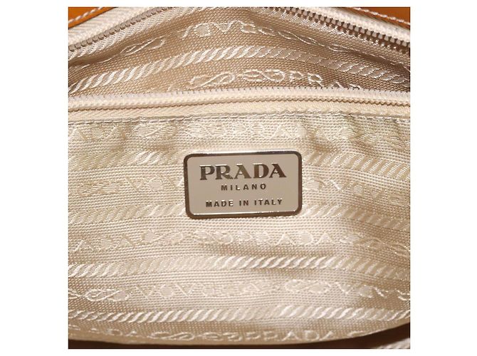 PRADA Borsa a mano trapuntata in nylon beige argento autentica ki5791 - vista 19