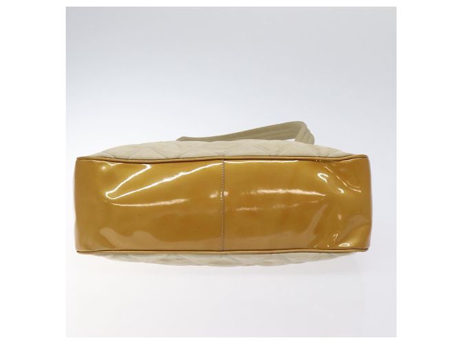 PRADA Borsa a mano trapuntata in nylon beige argento autentica ki5791 - vista 5