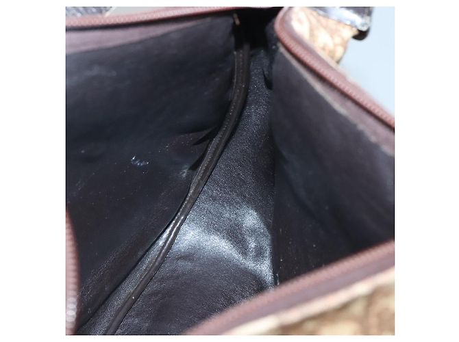 Borsa a spalla in tela Trotter Christian Dior marrone oro Auth 127684 - vista 18