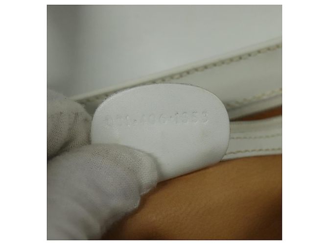 Borsa a Spalla GUCCI in Pelle Bianca e Oro Auth hk2861 Bianco D'oro - vista 12