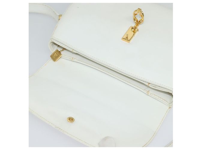 Borsa a Spalla GUCCI in Pelle Bianca e Oro Auth hk2861 Bianco D'oro - vista 18