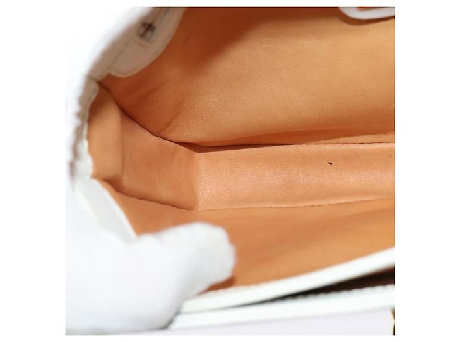 Borsa a Spalla GUCCI in Pelle Bianca e Oro Auth hk2861 Bianco D'oro - vista 21