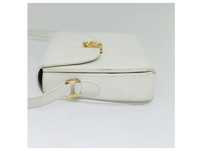 Borsa a Spalla GUCCI in Pelle Bianca e Oro Auth hk2861 Bianco D'oro - vista 3