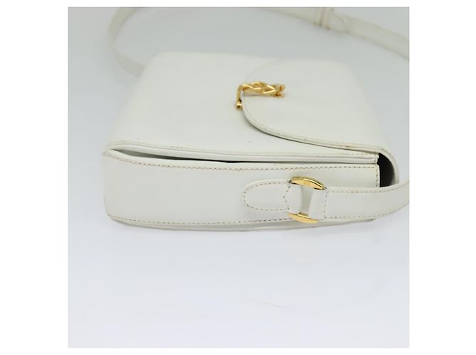 Borsa a Spalla GUCCI in Pelle Bianca e Oro Auth hk2861 Bianco D'oro - vista 4
