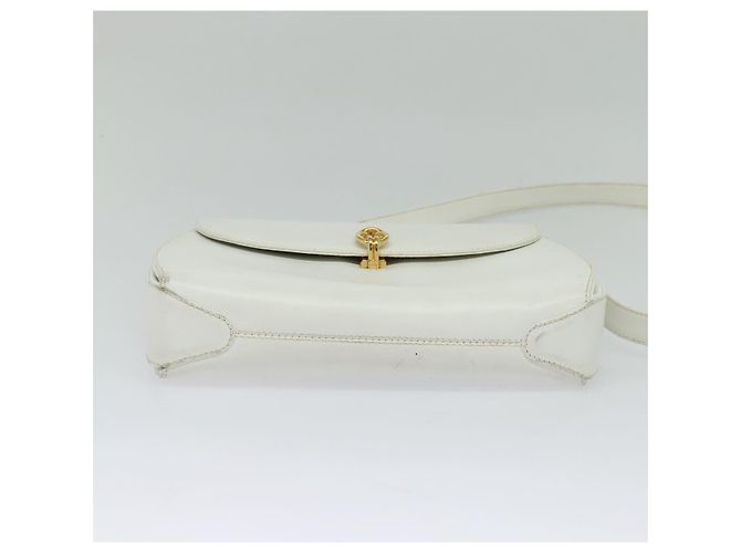 Borsa a Spalla GUCCI in Pelle Bianca e Oro Auth hk2861 Bianco D'oro - vista 5
