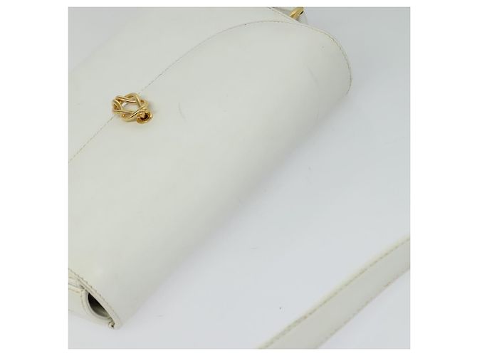 Borsa a Spalla GUCCI in Pelle Bianca e Oro Auth hk2861 Bianco D'oro - vista 6