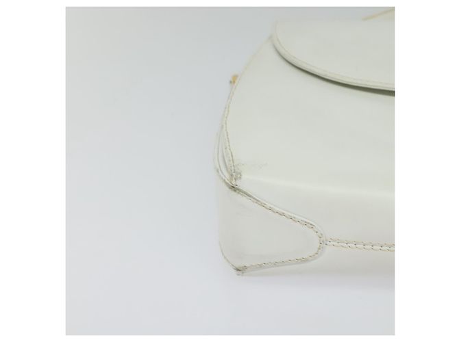 Borsa a Spalla GUCCI in Pelle Bianca e Oro Auth hk2861 Bianco D'oro - vista 9