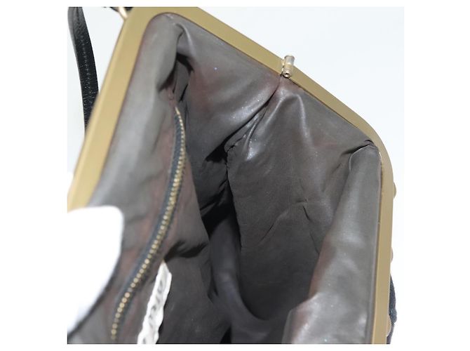 Borsa a Spalla Miu Miu in Cotone Nero Auth hk2812 - vista 19