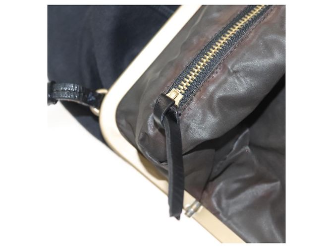 Borsa a Spalla Miu Miu in Cotone Nero Auth hk2812 - vista 21