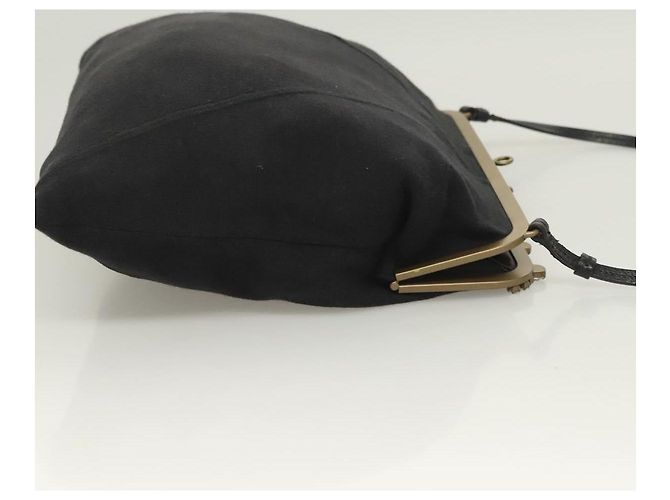 Borsa a Spalla Miu Miu in Cotone Nero Auth hk2812 - vista 3