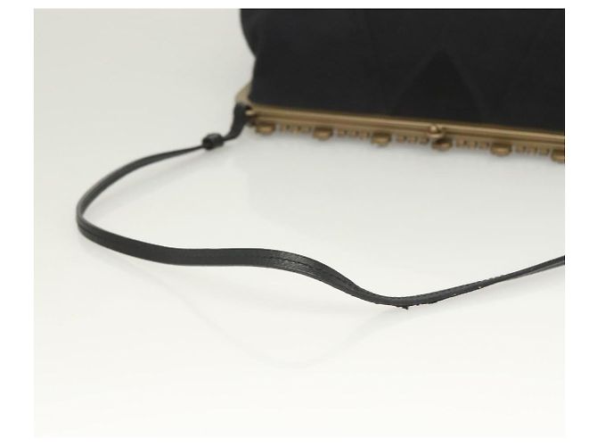 Borsa a Spalla Miu Miu in Cotone Nero Auth hk2812 - vista 7