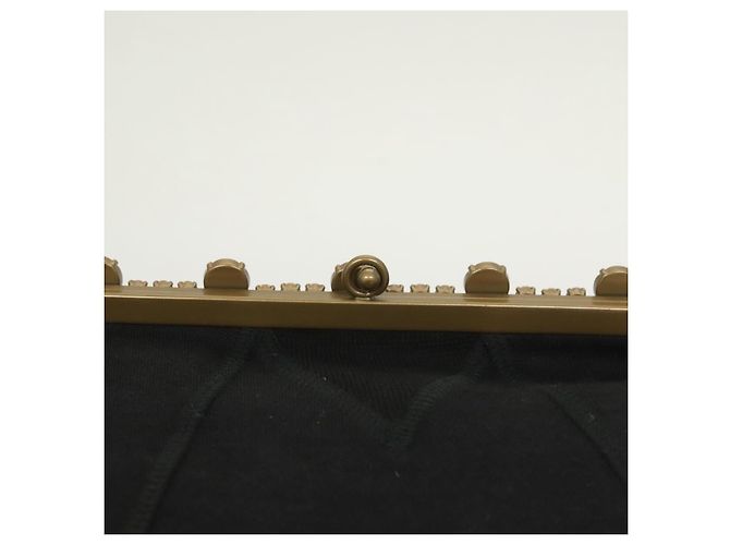 Borsa a Spalla Miu Miu in Cotone Nero Auth hk2812 - vista 9