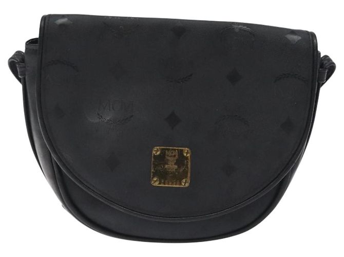 Borsa a spalla MCM Vicetos Logogram PVC Nero Oro Auth bs26670 D'oro - vista 13