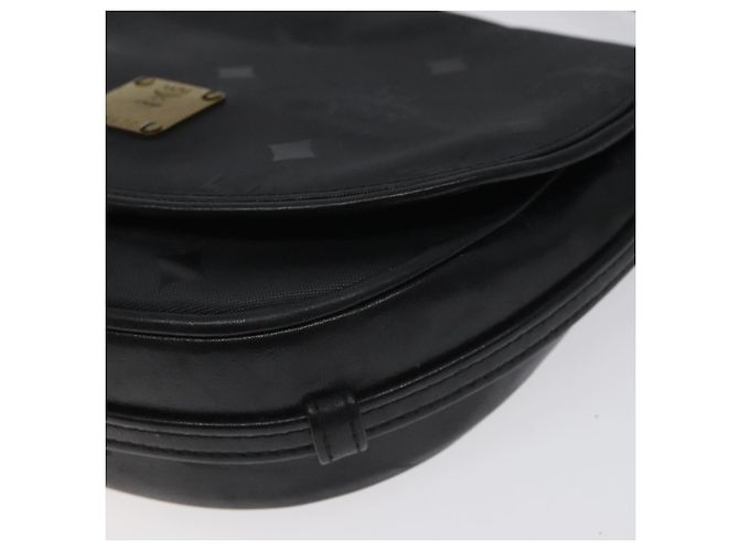 Borsa a spalla MCM Vicetos Logogram PVC Nero Oro Auth bs26670 D'oro - vista 8
