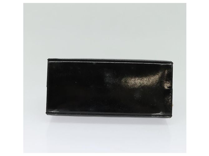 Borsa a spalla Gancini Chain di Salvatore Ferragamo in vernice nera e oro Auth 129160 Nero D'oro - vista 5