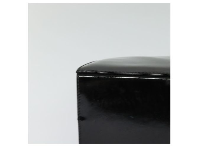 Borsa a spalla Gancini Chain di Salvatore Ferragamo in vernice nera e oro Auth 129160 Nero D'oro - vista 9