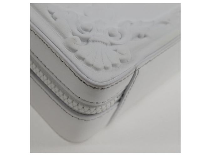 LOUIS VUITTON Monogramma LV Ornamento Borsa Trunk Morbida Bianca M21833 LV Auth MX402SM Bianco - vista 9