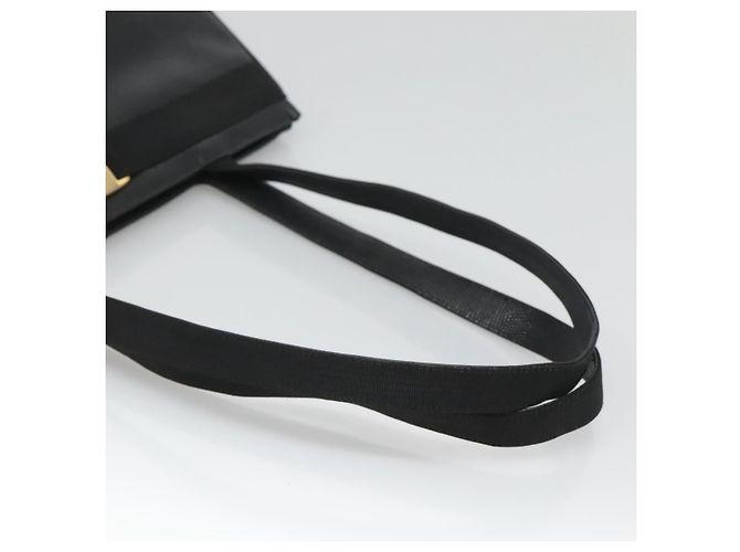 Borsa tote in pelle nera e oro Auth 125813 di Salvatore Ferragamo Nero D'oro - vista 7