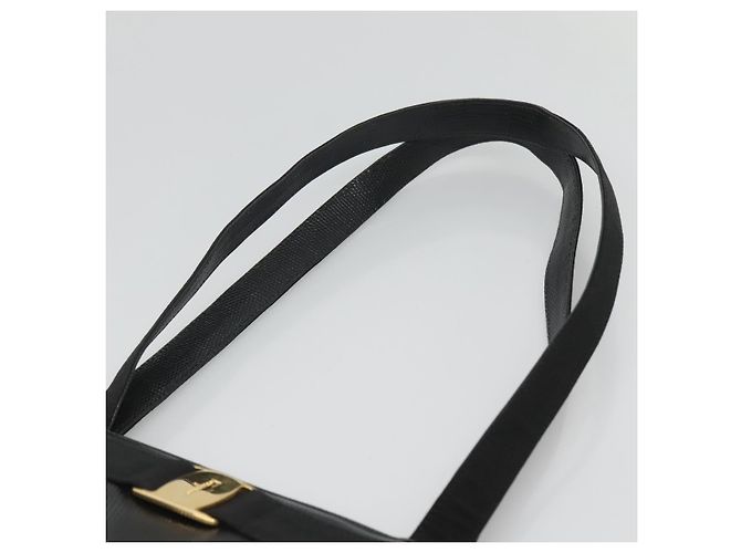 Borsa tote in pelle nera e oro Auth 125813 di Salvatore Ferragamo Nero D'oro - vista 8