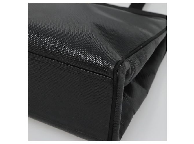 Borsa tote in pelle nera e oro Auth 125813 di Salvatore Ferragamo Nero D'oro - vista 9