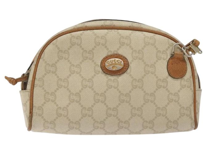 Borsa a spalla GUCCI GG Plus Supreme PVC avorio oro Auth 125814 D'oro Crudo - vista 13
