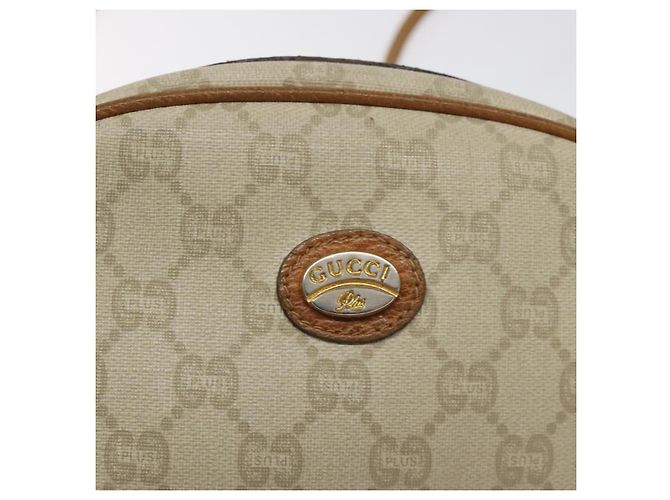 Borsa a spalla GUCCI GG Plus Supreme PVC avorio oro Auth 125814 D'oro Crudo - vista 17