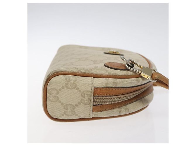 Borsa a spalla GUCCI GG Plus Supreme PVC avorio oro Auth 125814 D'oro Crudo - vista 3