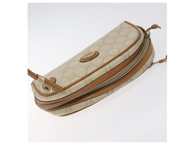 Borsa a spalla GUCCI GG Plus Supreme PVC avorio oro Auth 125814 D'oro Crudo - vista 6