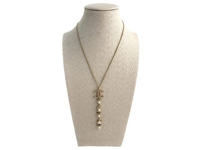 Timeless Chanel Pendente in metallo e perle finte in cristallo - vista 5