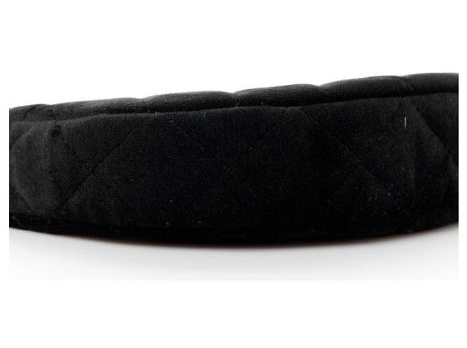 Borsa Hobo Chanel in Velluto Nero con Catena di Cristalli - vista 5