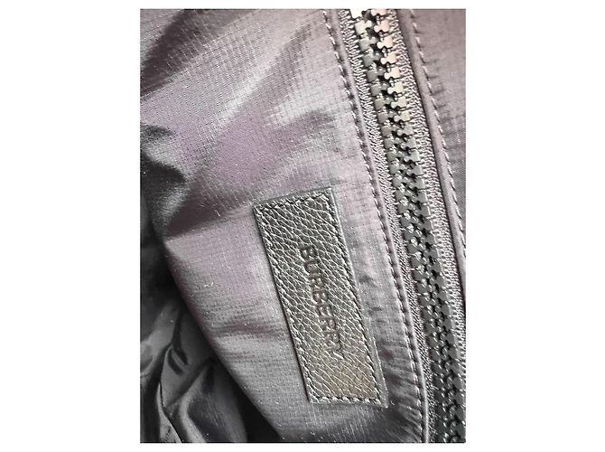 Zaino Burberry marrone nero in nylon e pelle - vista 10