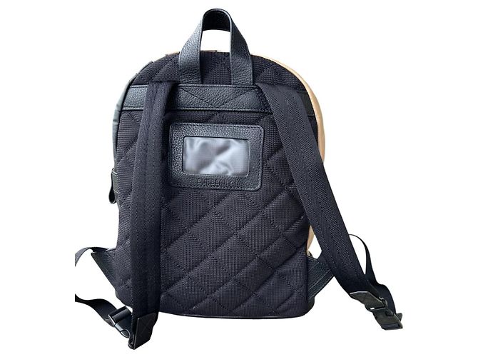 Zaino Burberry marrone nero in nylon e pelle - vista 6