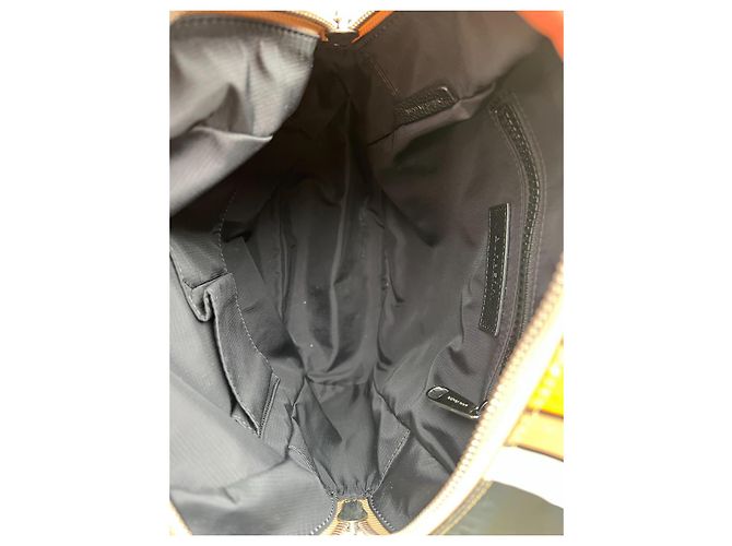 Zaino Burberry marrone nero in nylon e pelle - vista 7