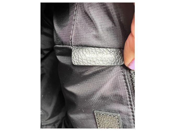 Zaino Burberry marrone nero in nylon e pelle - vista 9