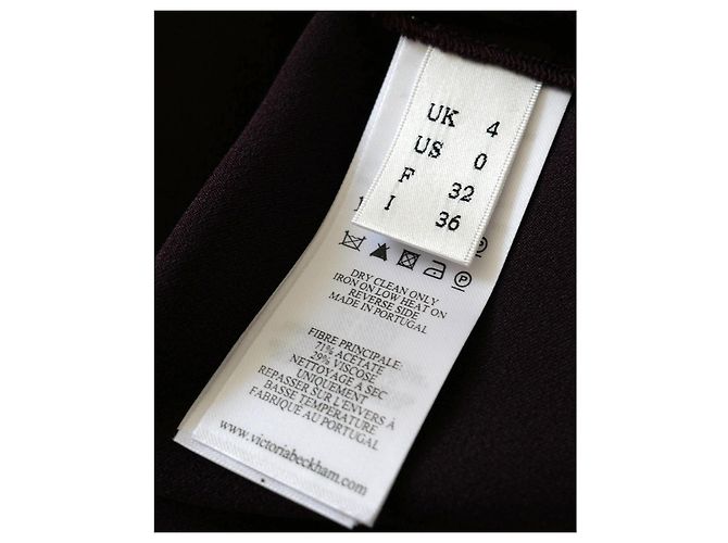 Vestido midi drapeado asimétrico Victoria Beckham Fig Ciruela Morado oscuro - vista 12