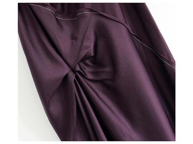 Vestido midi drapeado asimétrico Victoria Beckham Fig Ciruela Morado oscuro - vista 3