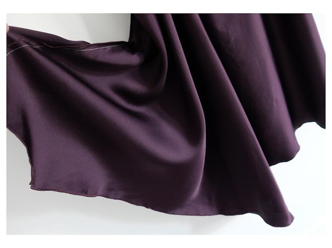 Vestido midi drapeado asimétrico Victoria Beckham Fig Ciruela Morado oscuro - vista 4