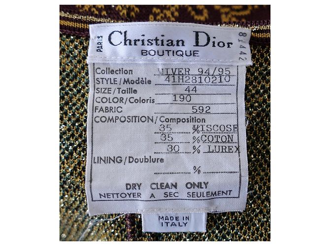 Goldene Strickweste Christian Dior x Gianfranco Ferre Herbst 1994 - Ansicht 4