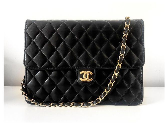 Timeless Borsa a mano Chanel in pelle nera trapuntata Nero - vista 2