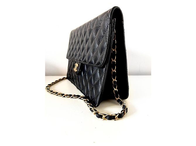 Timeless Borsa a mano Chanel in pelle nera trapuntata Nero - vista 3
