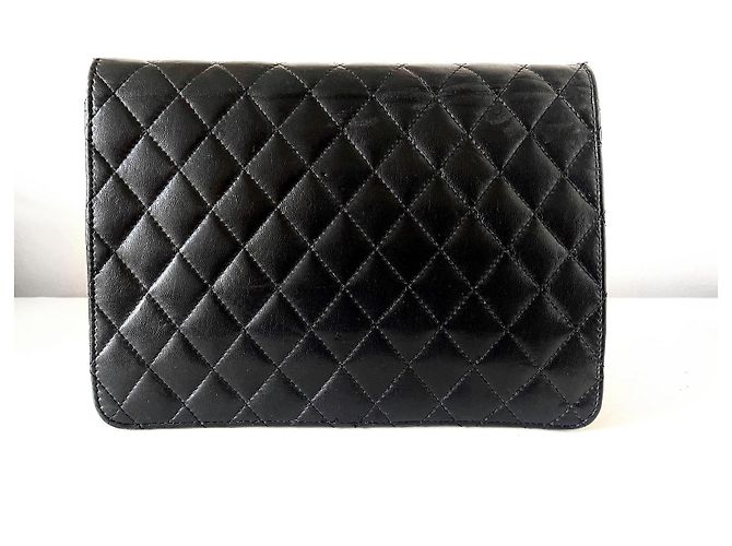 Timeless Borsa a mano Chanel in pelle nera trapuntata Nero - vista 4