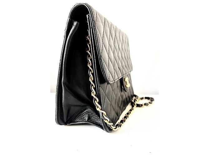Timeless Borsa a mano Chanel in pelle nera trapuntata Nero - vista 5