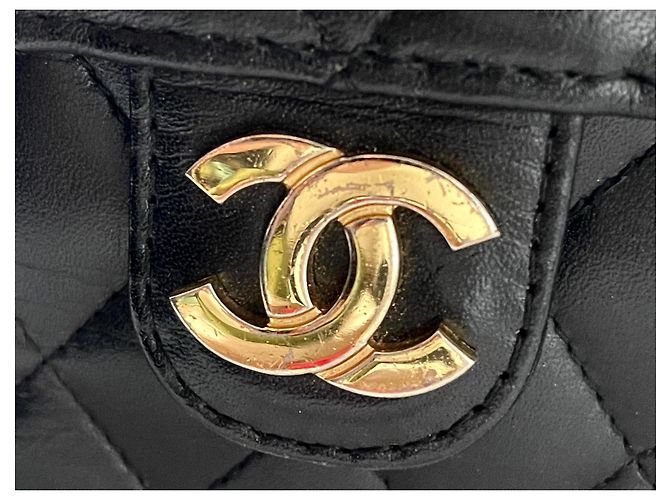 Timeless Borsa a mano Chanel in pelle nera trapuntata Nero - vista 8