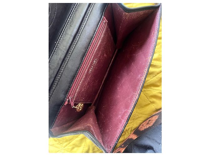 Timeless Borsa a mano Chanel in pelle nera trapuntata Nero - vista 9