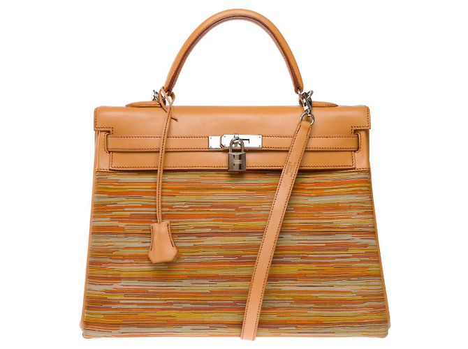 Hermès Borsa HERMES Kelly 35 in Pelle Beige - 102706 - vista 3
