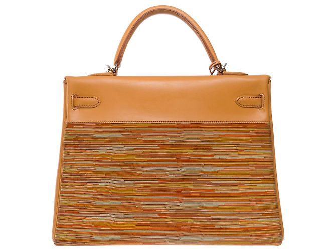 Hermès Borsa HERMES Kelly 35 in Pelle Beige - 102706 - vista 4
