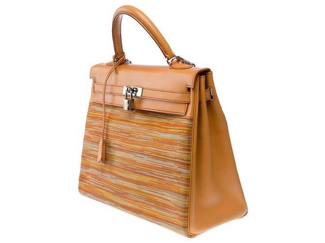 Hermès Borsa HERMES Kelly 35 in Pelle Beige - 102706 - vista 5