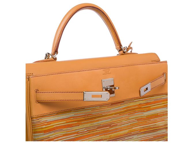 Hermès Borsa HERMES Kelly 35 in Pelle Beige - 102706 - vista 7