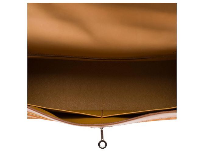 Hermès Borsa HERMES Kelly 35 in Pelle Beige - 102706 - vista 9